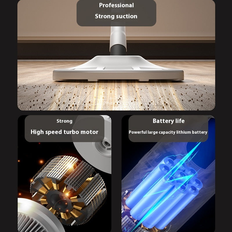 Household Wireless Vacuum Cleaner Mop Cleaning Suction Mop Integrated