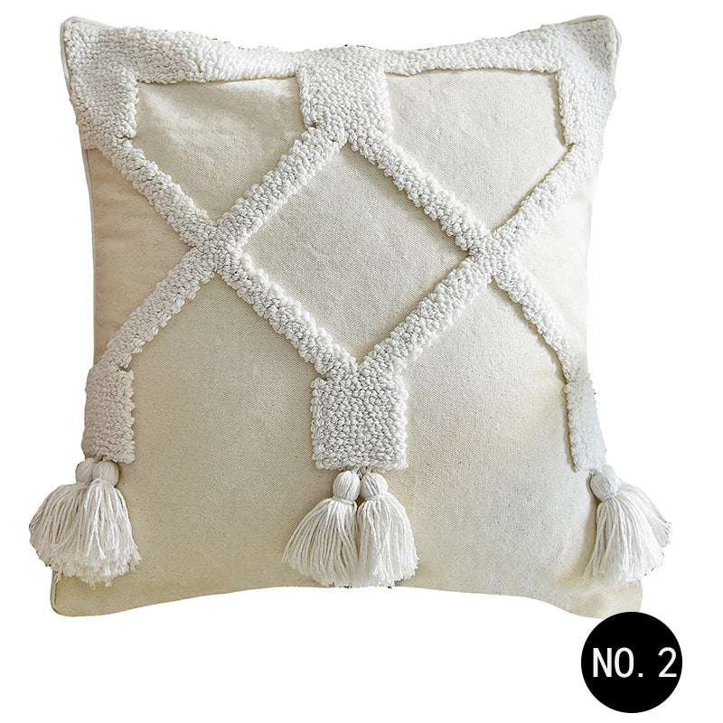 Nordic Moroccan Tufted Throw Pillow Cover