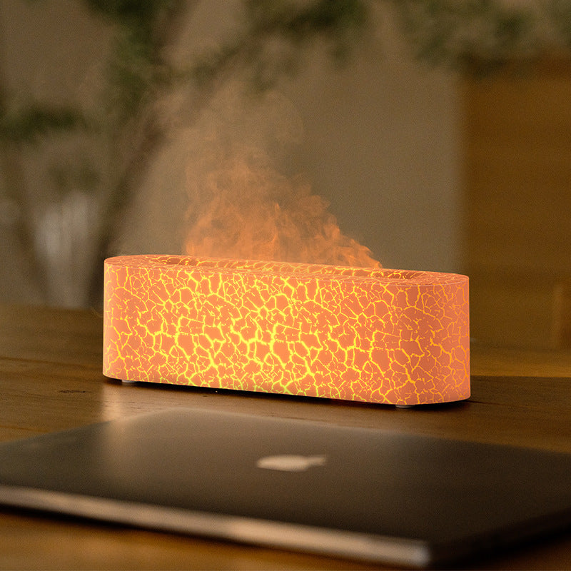 SavvyNest & Co Cozy Flame Aroma Diffuser – LED Fireplace Mist Humidifier for Relaxing Spaces