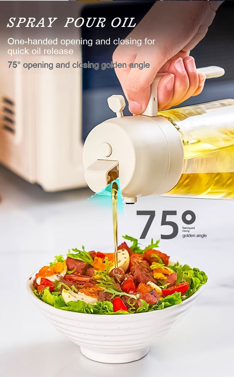 470ml 2-in-1 Olive Oil Sprayer & Pour Dispenser – Glass Bottle for Cooking & BBQ
