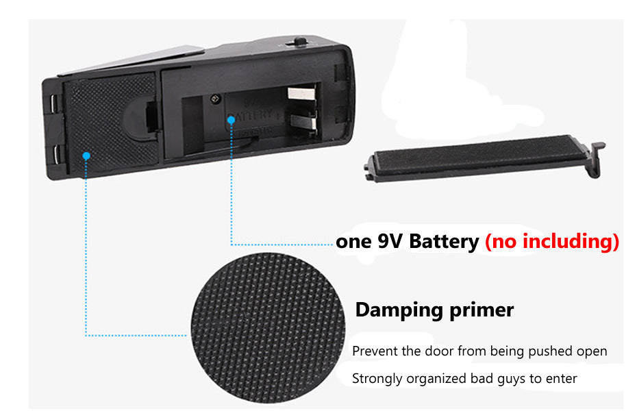 Portable Wedge Door Stop Alarm – Loud Intruder Alert for Home & Travel