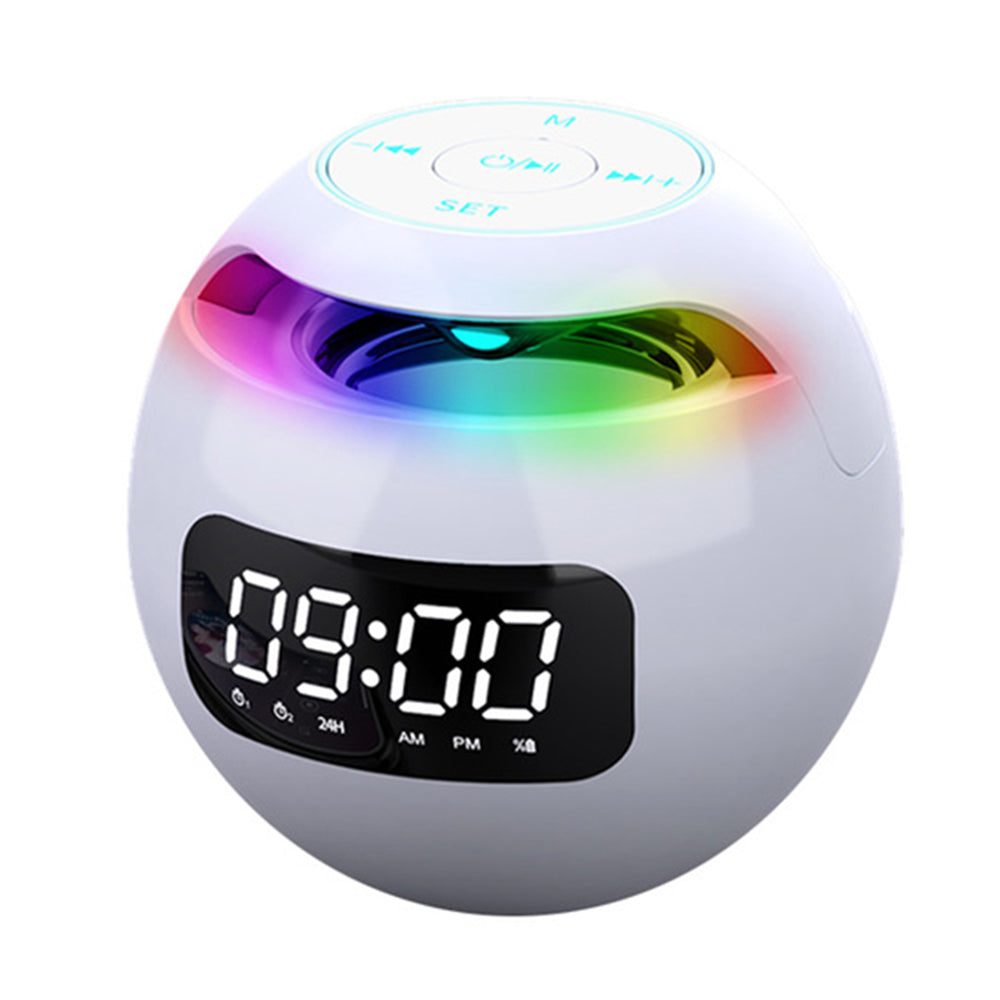 Portable Alarm Clock with Bluetooth Speaker – Wireless & Rechargeable