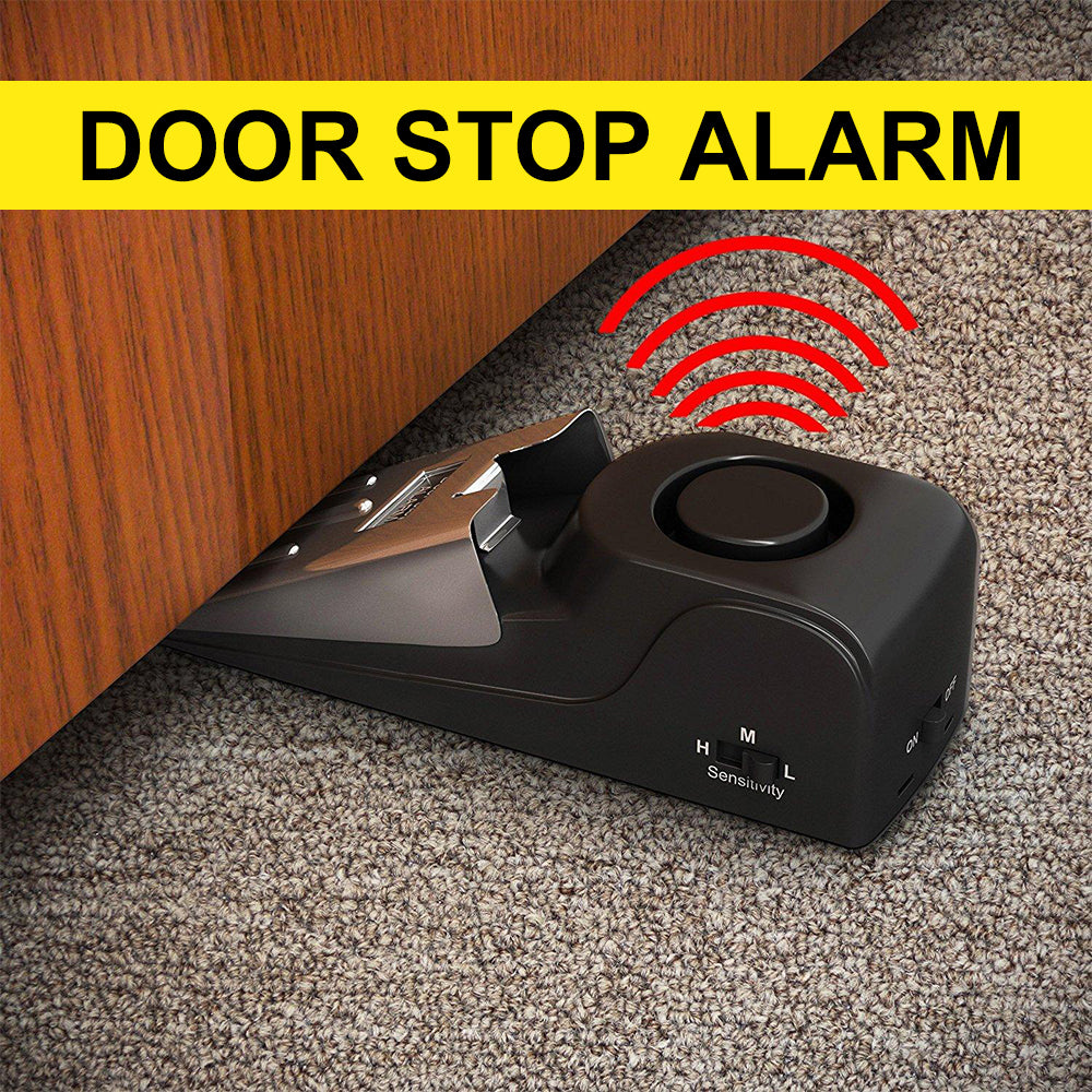 Portable Wedge Door Stop Alarm – Loud Intruder Alert for Home & Travel