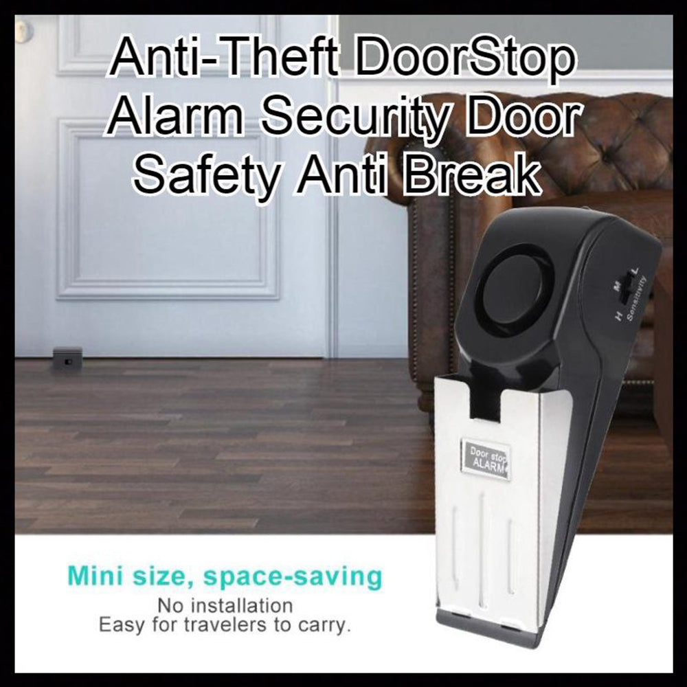 Portable Wedge Door Stop Alarm – Loud Intruder Alert for Home & Travel