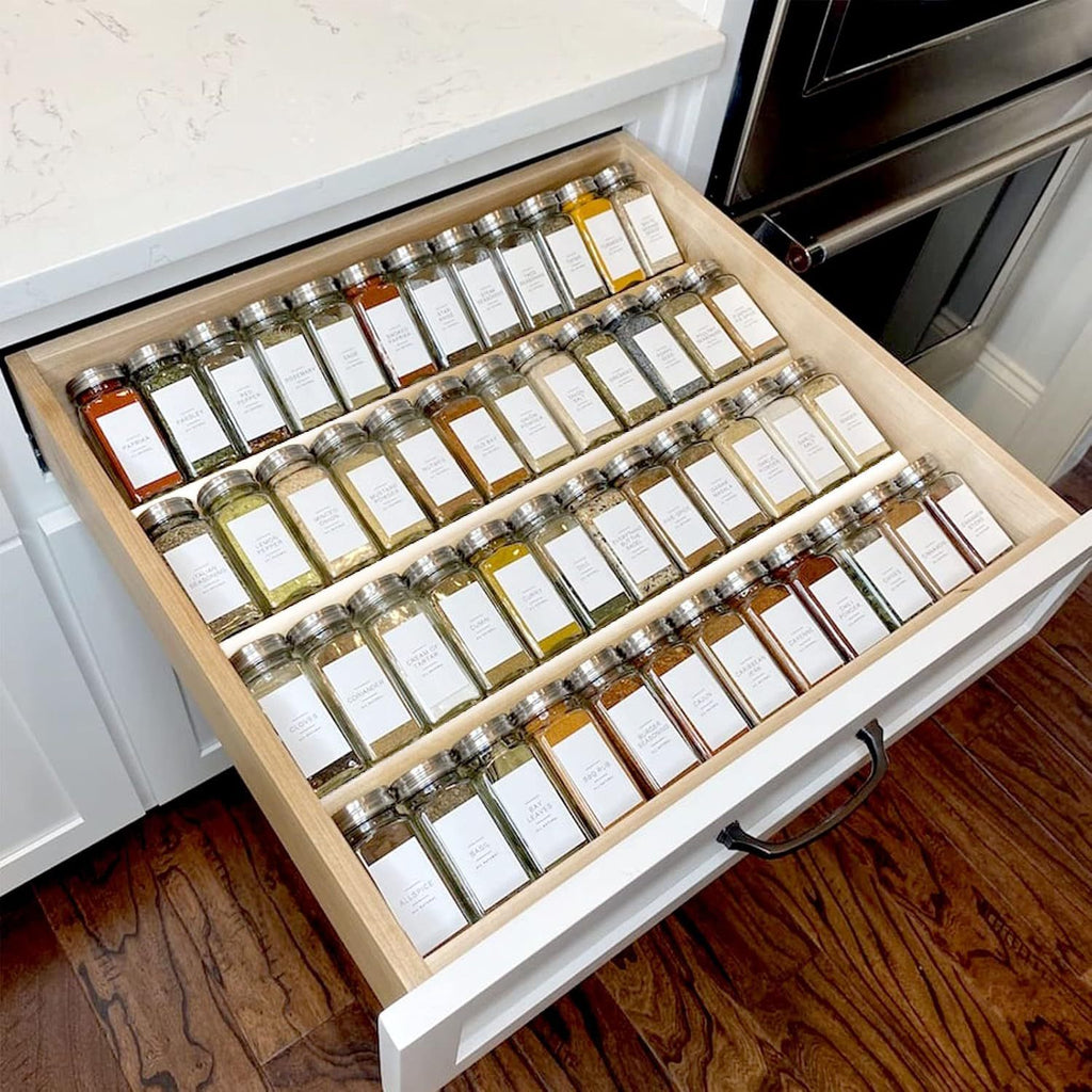 Kitchen Acrylic Spice Display Storage Rack – Punch-Free, Modern Design