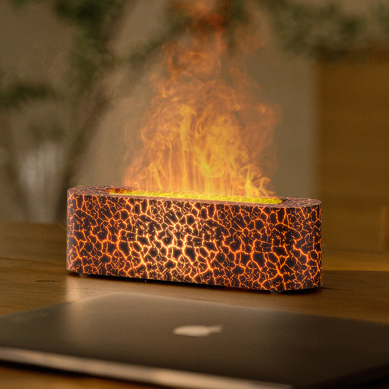 SavvyNest & Co Cozy Flame Aroma Diffuser – LED Fireplace Mist Humidifier for Relaxing Spaces