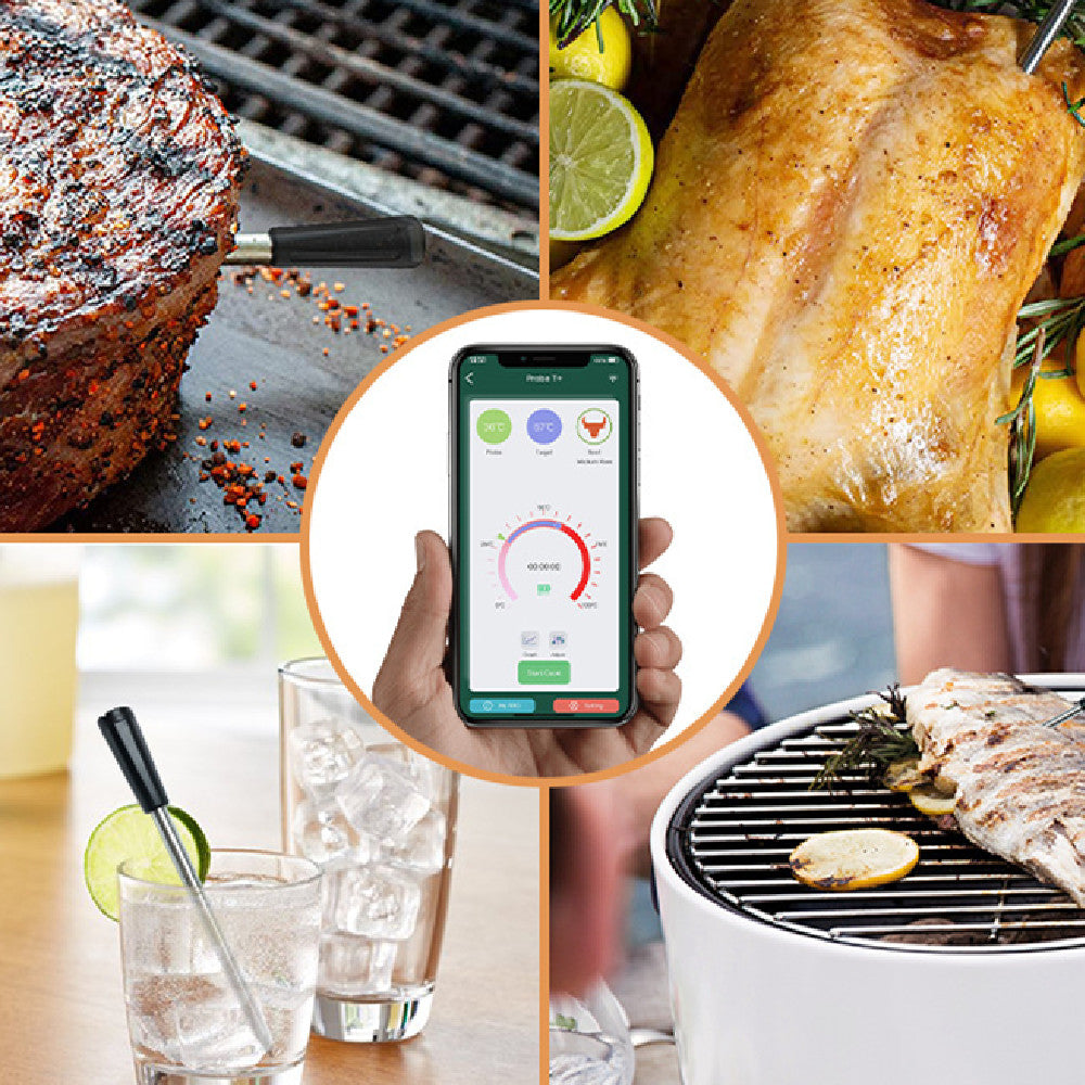 Smart Wireless Bluetooth Barbecue Thermometer – Precision Food Temperature Monitor