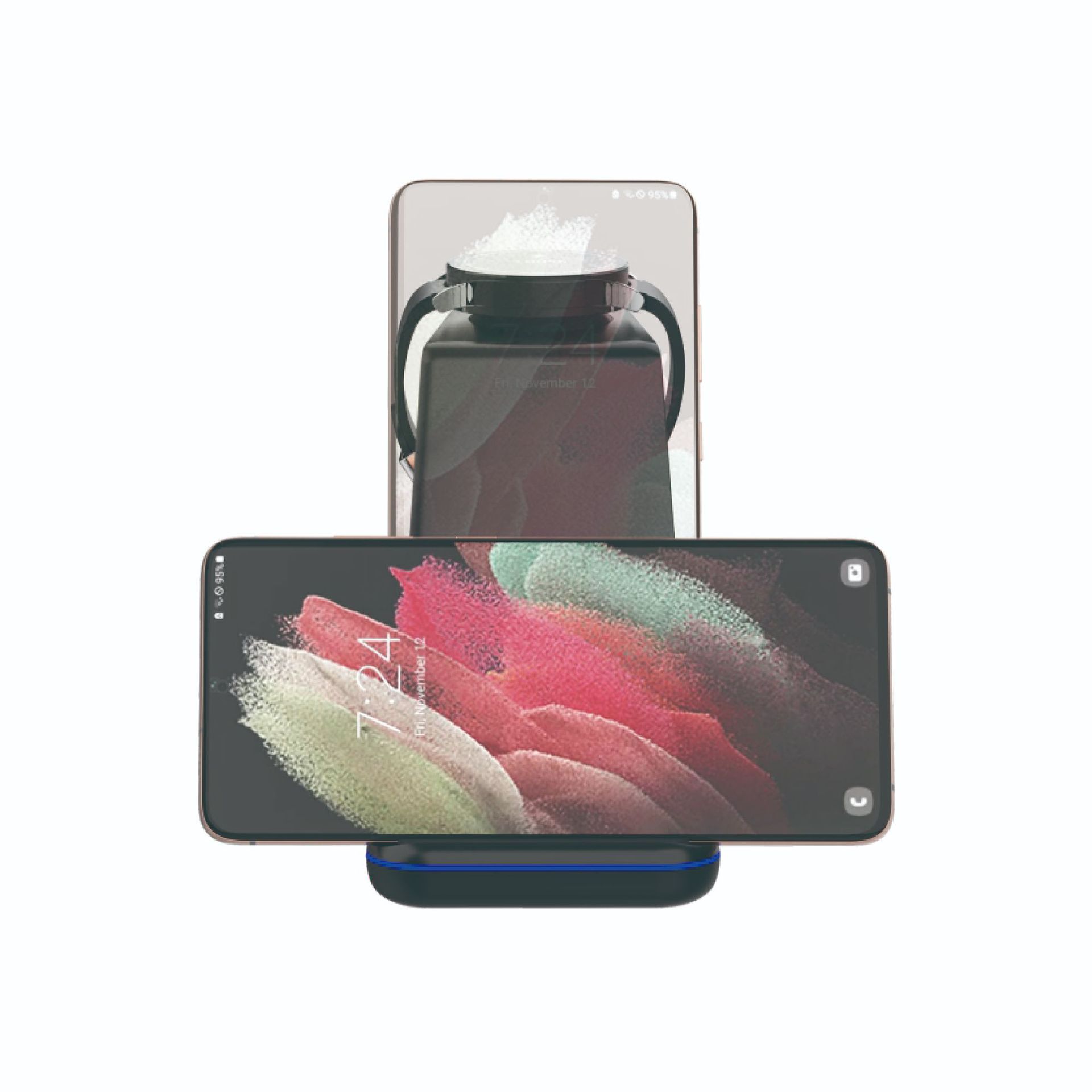 3-in-1 Wireless Charger – 15W Fast Charging Multifunctional Stand for Phone, iWatch & AirPods