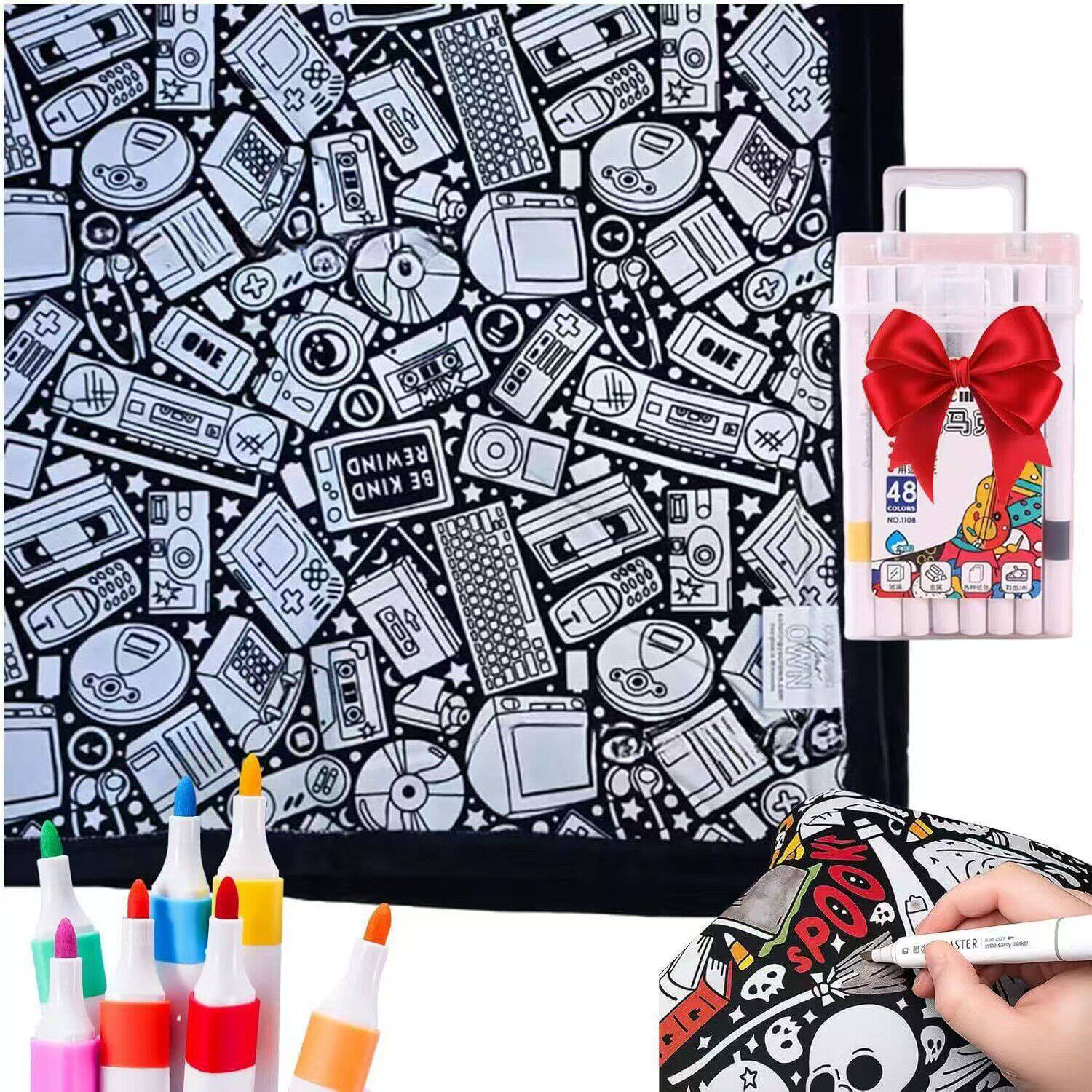 Reusable Washable Colouring Blanket – Creative Activity Throw (150×115cm)