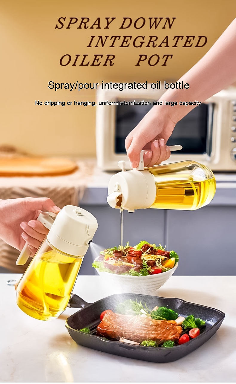 470ml 2-in-1 Olive Oil Sprayer & Pour Dispenser – Glass Bottle for Cooking & BBQ