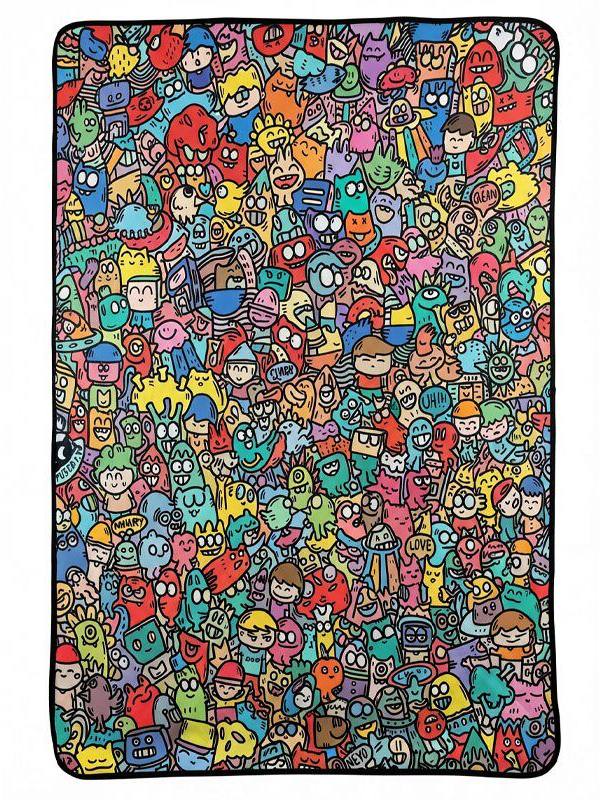 Reusable Washable Colouring Blanket – Creative Activity Throw (150×115cm)
