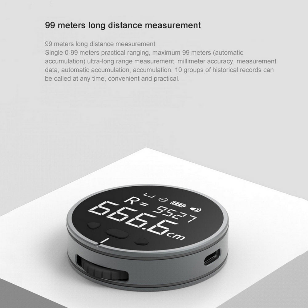 Mini Digital Measuring Tape – Rechargeable LCD Electronic Ruler (99m Cumulative)