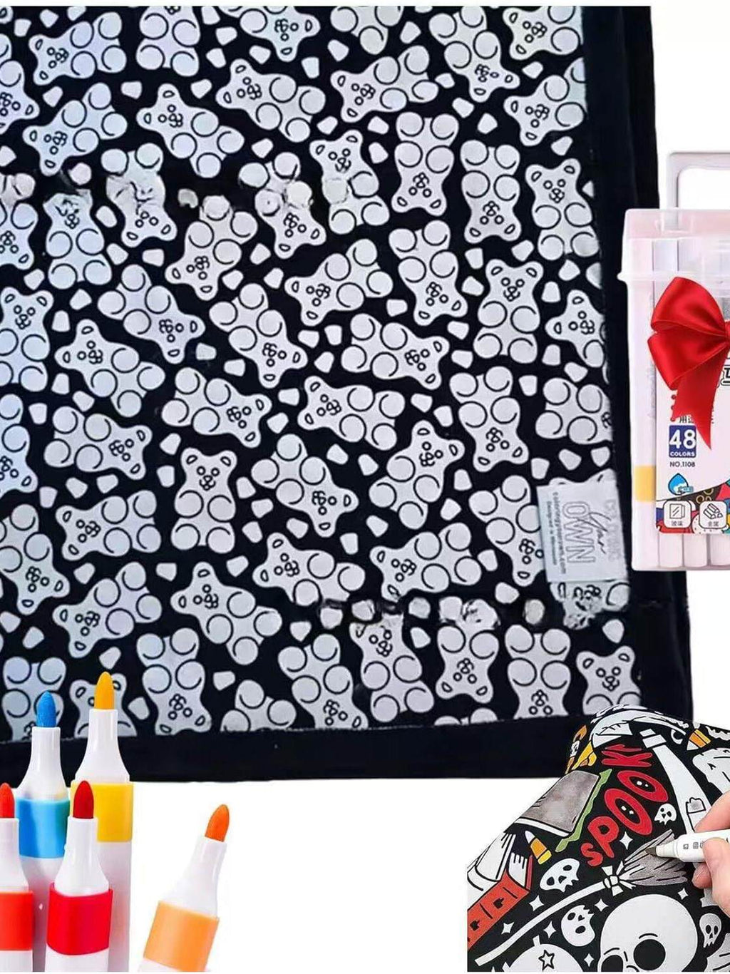 Reusable Washable Colouring Blanket – Creative Activity Throw (150×115cm)