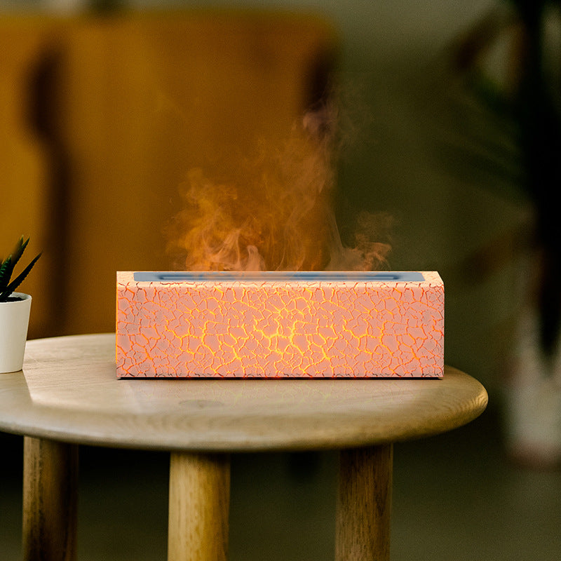 SavvyNest & Co Cozy Flame Aroma Diffuser – LED Fireplace Mist Humidifier for Relaxing Spaces