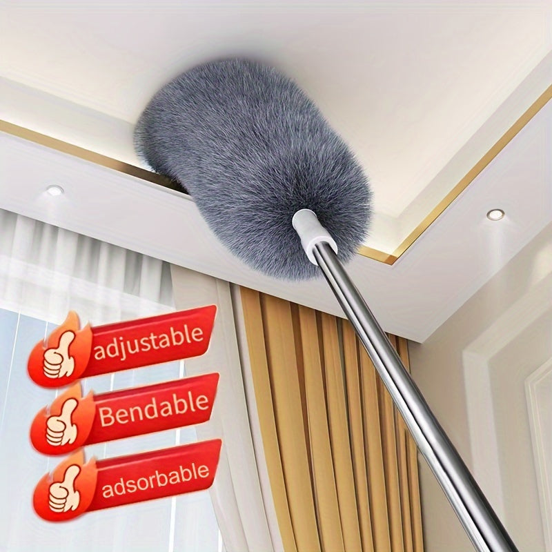 Versatile Retractable Duster with Bendable Head – Extendable & Flexible Cleaning Tool