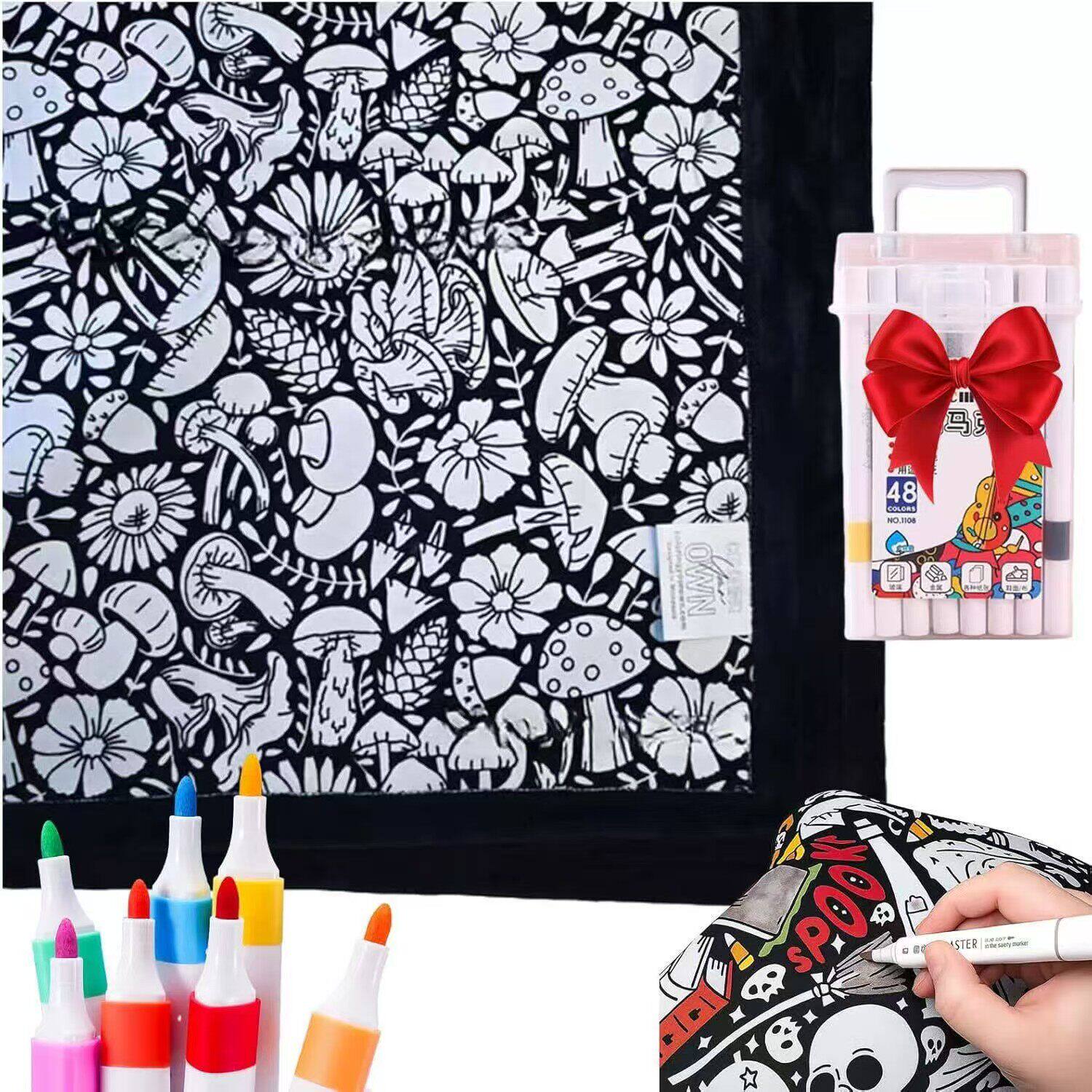 Reusable Washable Colouring Blanket – Creative Activity Throw (150×115cm)