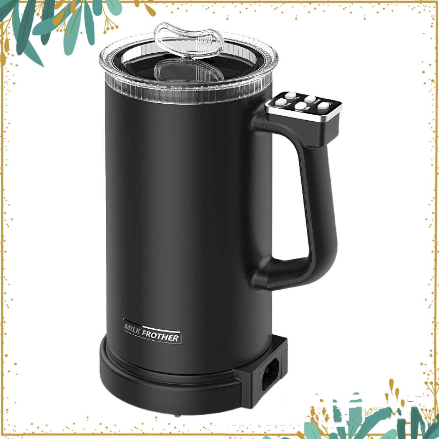 Hot & Cold Electric Milk Frother – 600ml Cappuccino & Latte Coffee Latte Maker