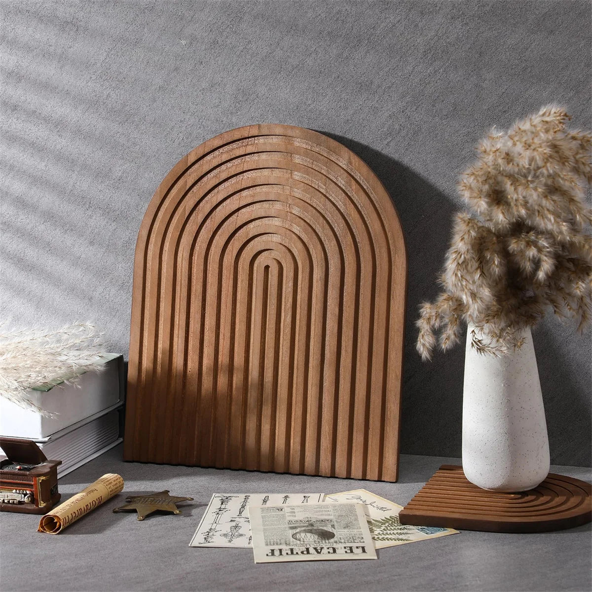 Wave Arch Wooden Serving & Styling Board – Boho Kitchen Decor