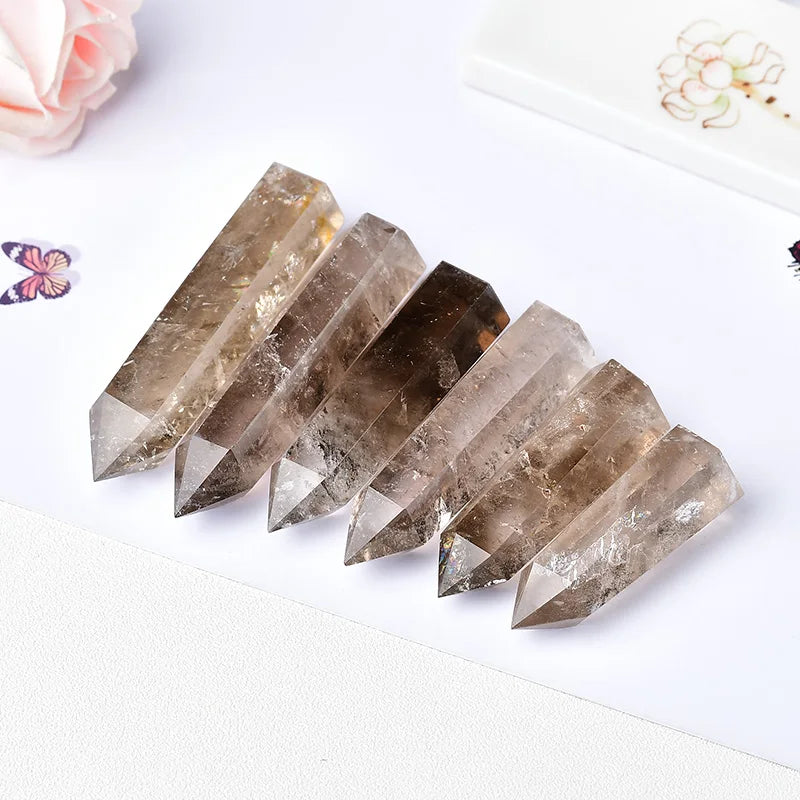 Smoky Quartz Crystal Tower – Calm Energy Decor (50–80mm)