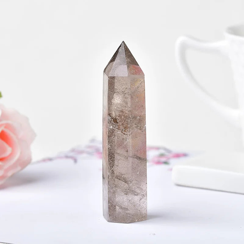 Smoky Quartz Crystal Tower – Calm Energy Decor (50–80mm)