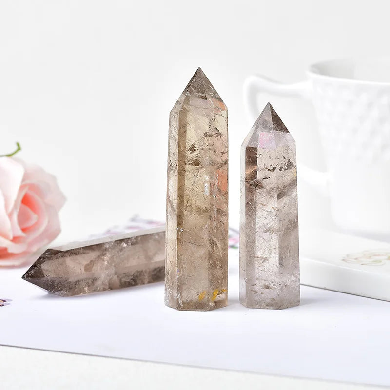 Smoky Quartz Crystal Tower – Calm Energy Decor (50–80mm)