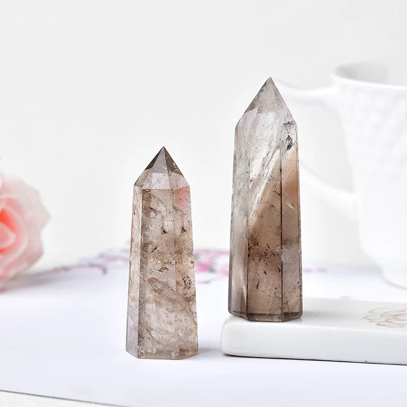 Smoky Quartz Crystal Tower – Calm Energy Decor (50–80mm)
