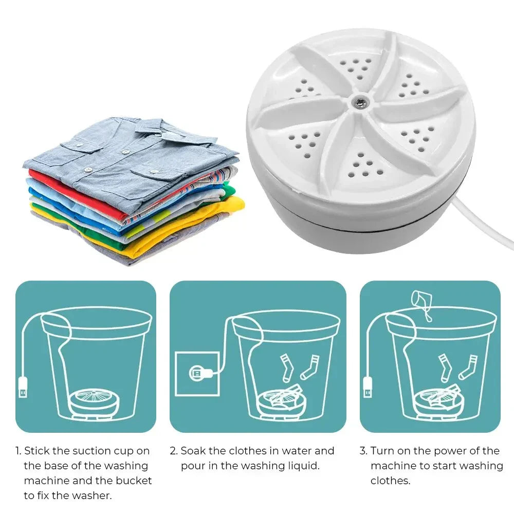 NNEOBA Mini Washing Machine – Portable USB Travel Washer for Socks, Underwear & Small Items