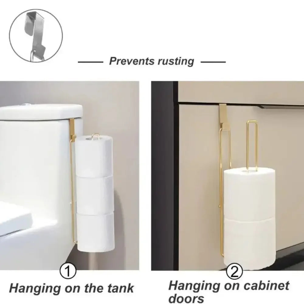 No-Drill Metal Paper Towel & Tissue Holder