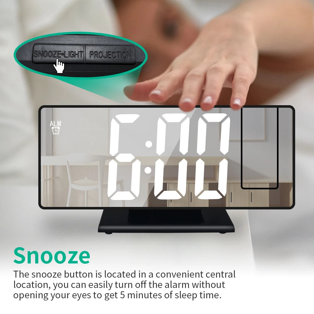 CeilingGlow™ Projection Alarm Clock