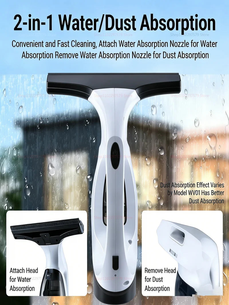 Cordless Handheld Electric Window Cleaner – Multifunctional USB Portable Glass Cleaning Tool Kit