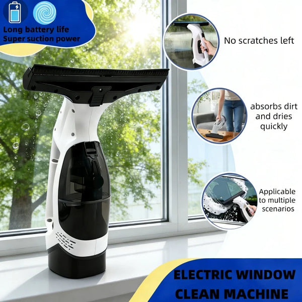 Cordless Handheld Electric Window Cleaner – Multifunctional USB Portable Glass Cleaning Tool Kit