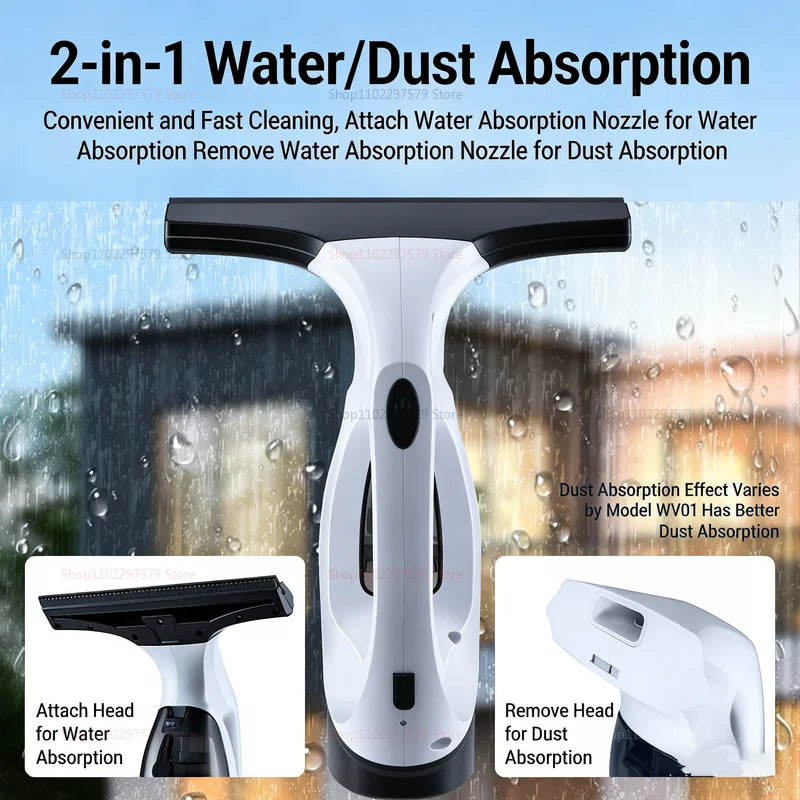 Cordless Handheld Electric Window Cleaner – Multifunctional USB Portable Glass Cleaning Tool Kit