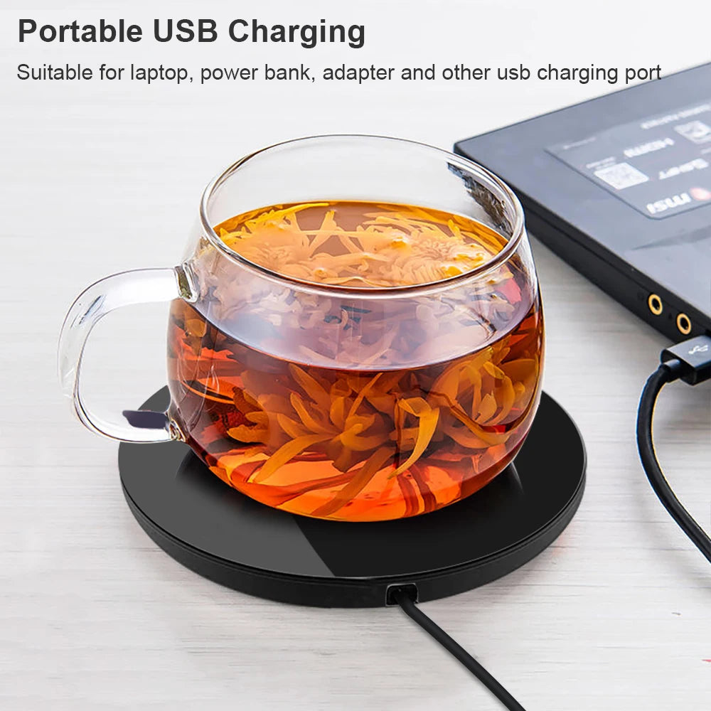 Electric Coffee Mug Warmer – Temperature Control Heating Pad for Home & Office