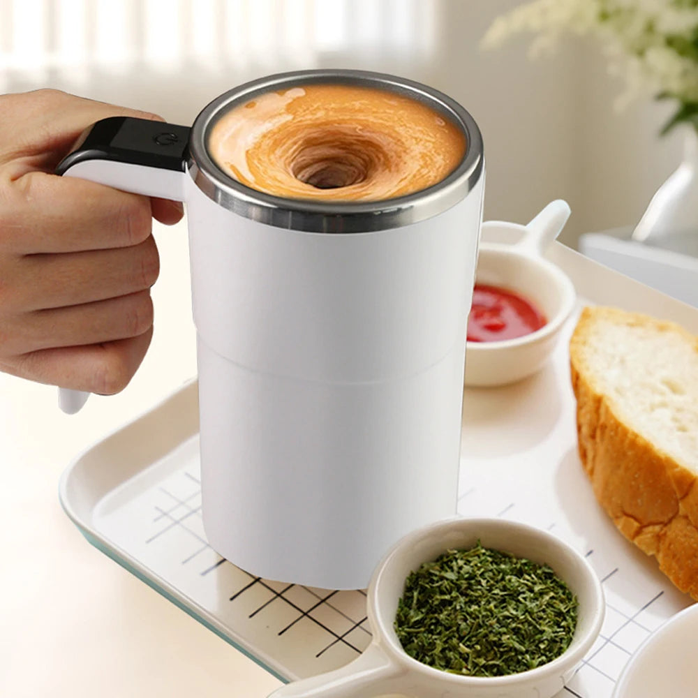 Automatic Self-Stirring Ceramic Coffee Mug – Rechargeable Magnetic Mixing Cup 380ML