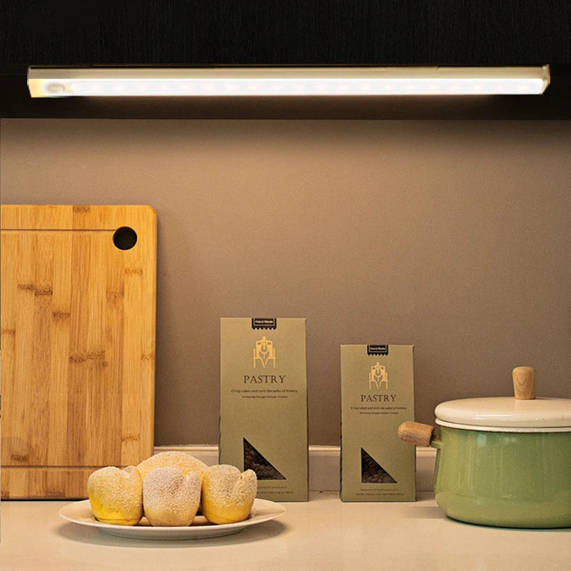 Wireless Motion Sensor LED Light – Rechargeable Magnetic Cabinet & Stair Light (Dimmable)