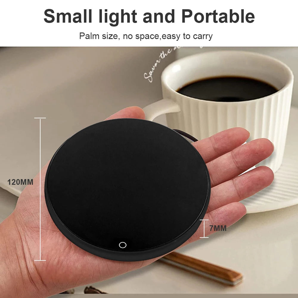 Electric Coffee Mug Warmer – Temperature Control Heating Pad for Home & Office