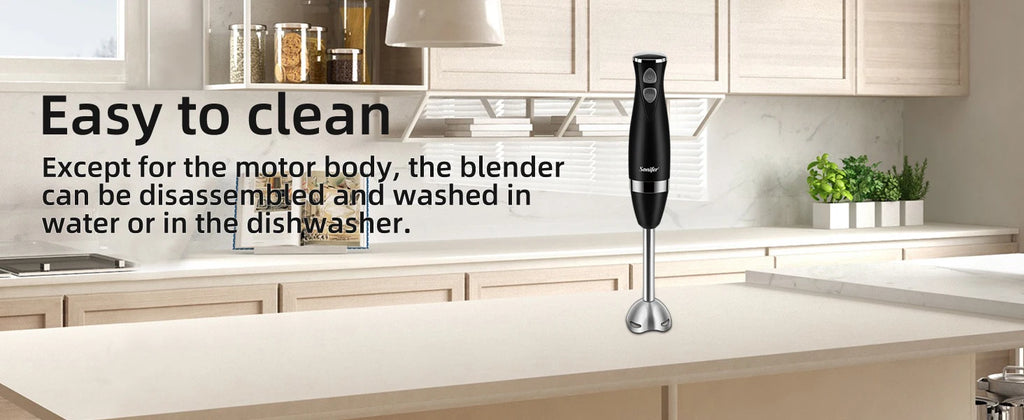 Sonifer 3 in 1 Immersion Blender Electric Hand Blender 500 W with Detachable Base Chopper & Whisk – For Juices, Jams & Minced Meat