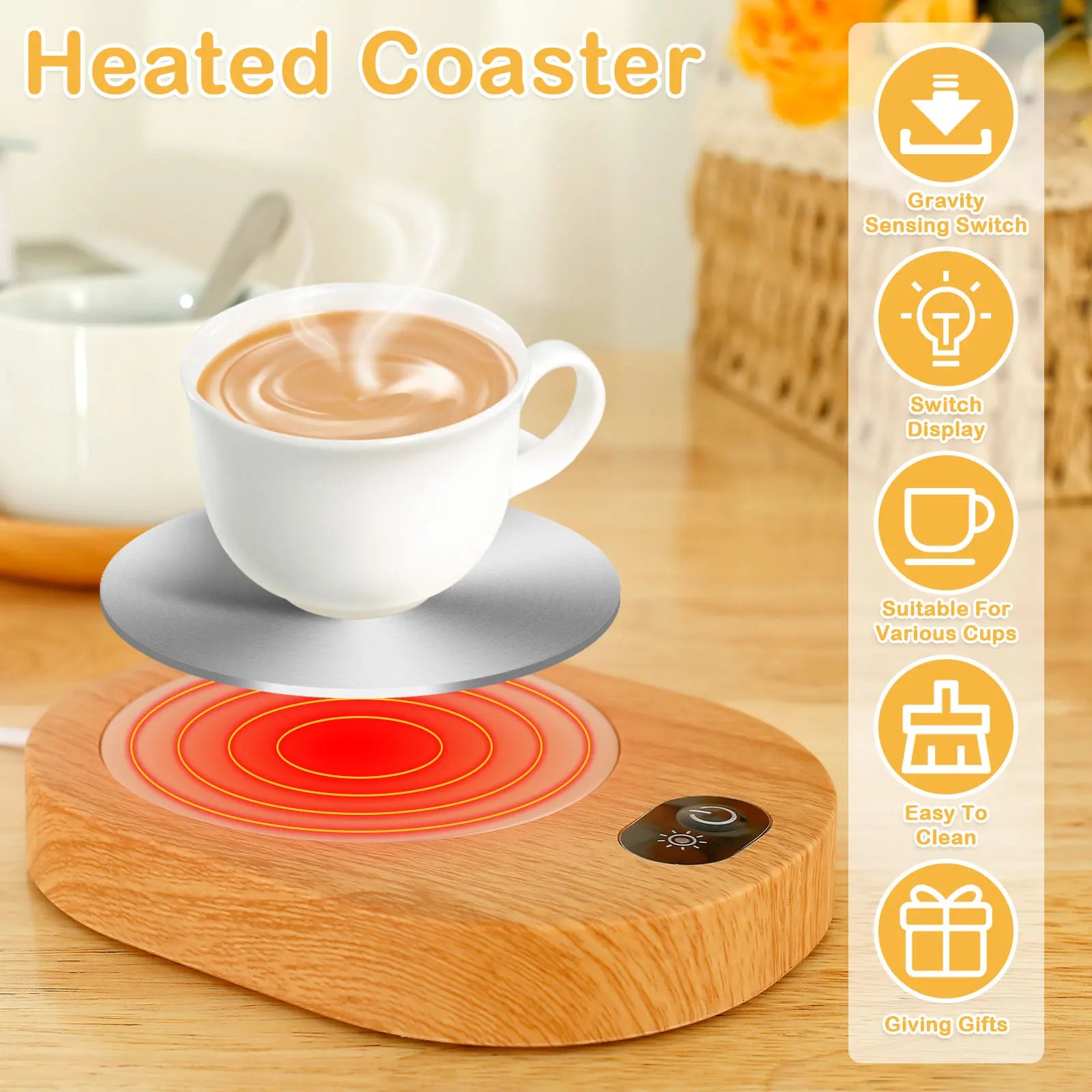 Electric USB Mug Warmer – Constant Temperature Coffee Cup Heater for Home & Office