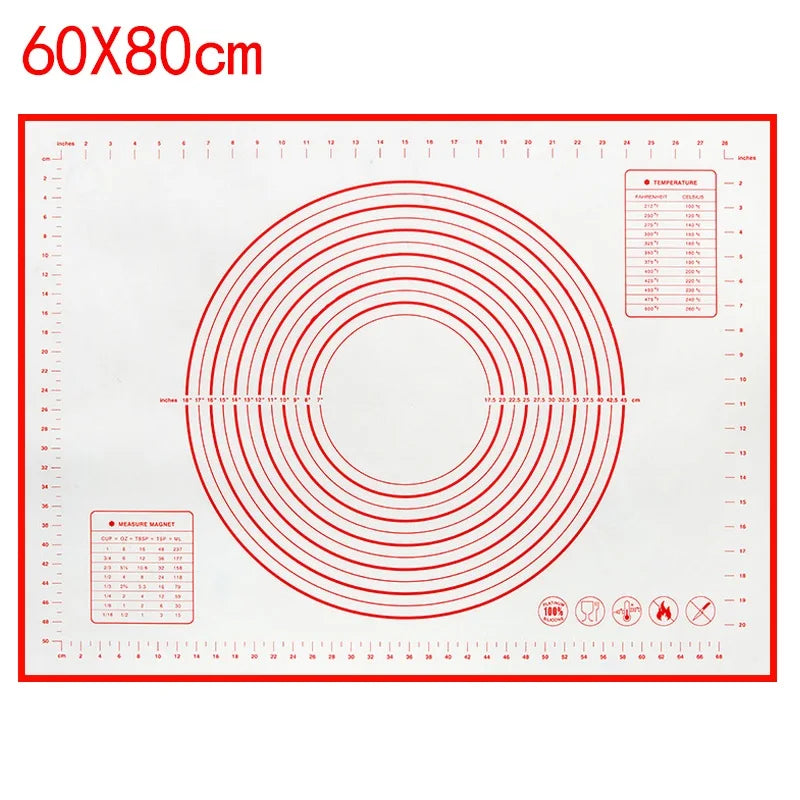 Non-Stick Silicone Baking & Dough Mat – Reusable Kitchen Kneading Mat
