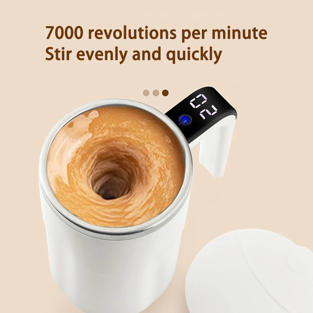 Automatic Self-Stirring Ceramic Coffee Mug – Rechargeable Magnetic Mixing Cup 380ML