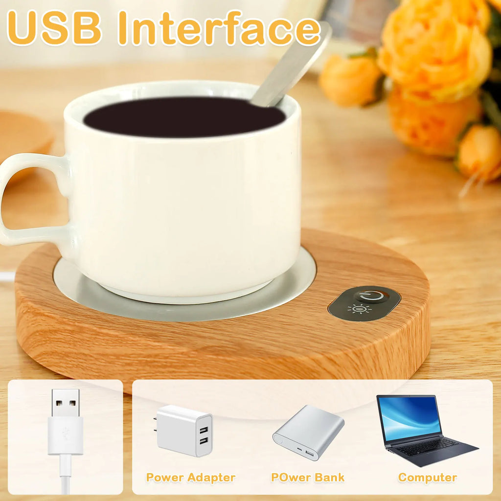 Electric USB Mug Warmer – Constant Temperature Coffee Cup Heater for Home & Office