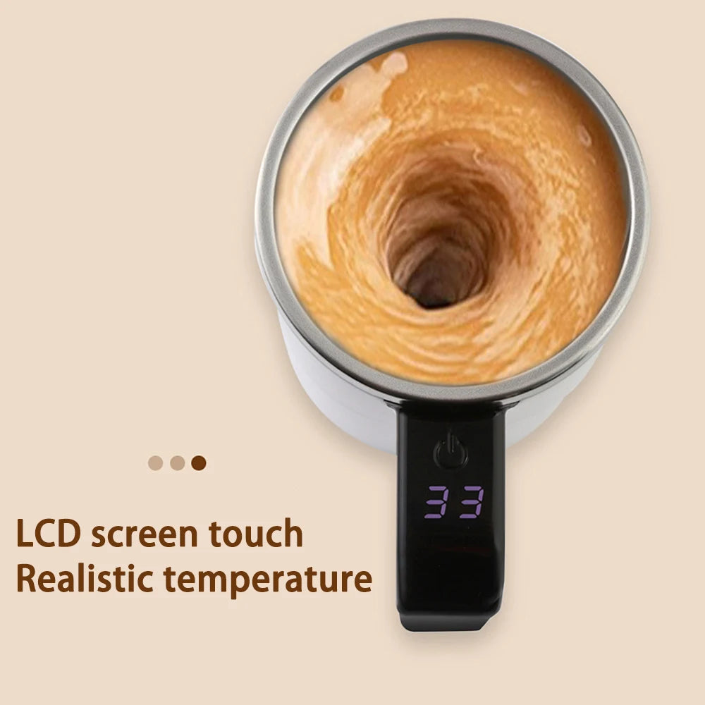 Automatic Self-Stirring Ceramic Coffee Mug – Rechargeable Magnetic Mixing Cup 380ML