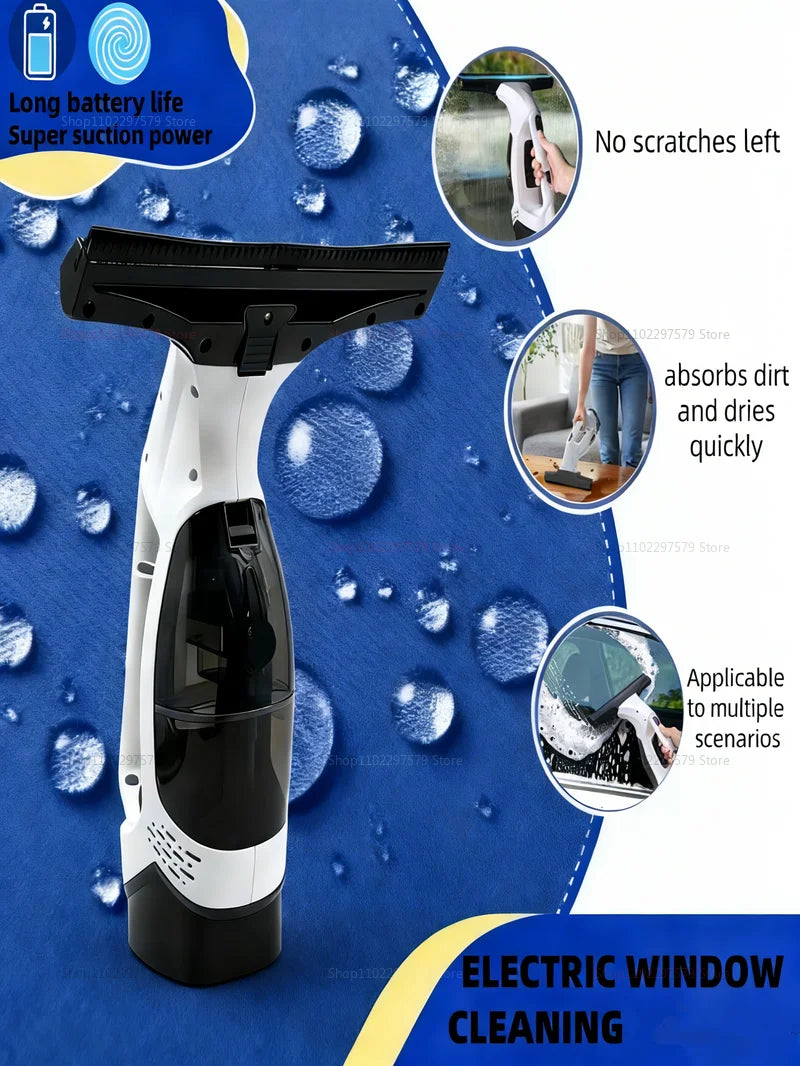 Cordless Handheld Electric Window Cleaner – Multifunctional USB Portable Glass Cleaning Tool Kit
