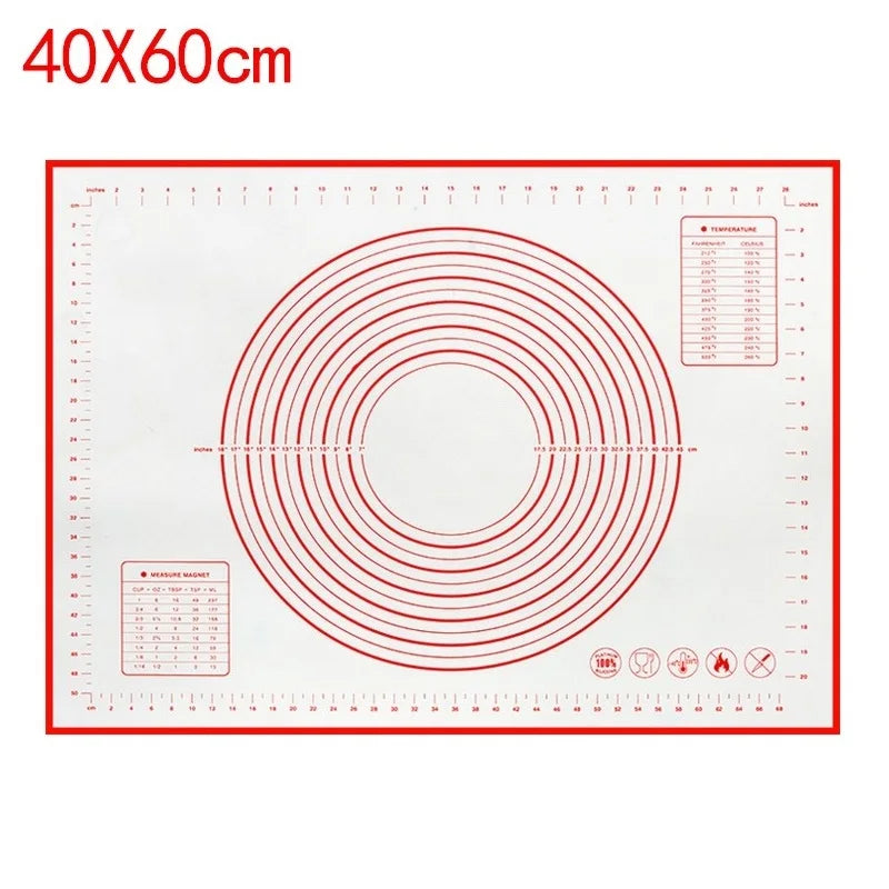 Non-Stick Silicone Baking & Dough Mat – Reusable Kitchen Kneading Mat