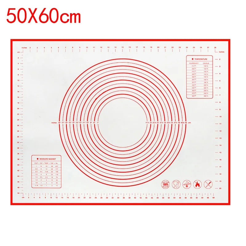 Non-Stick Silicone Baking & Dough Mat – Reusable Kitchen Kneading Mat
