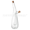 2-in-1 Double Layer Glass Oil & Vinegar Bottle – Dual Sauce Dispenser