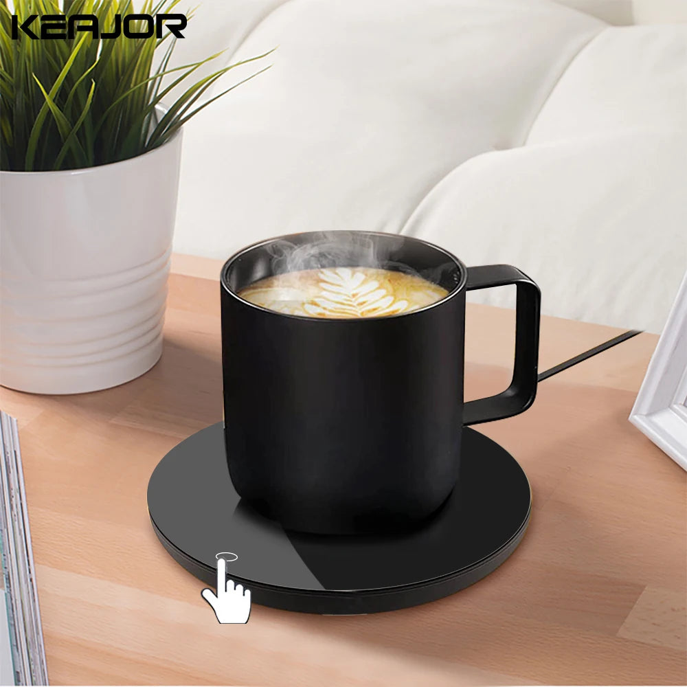 Electric Coffee Mug Warmer – Temperature Control Heating Pad for Home & Office