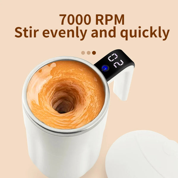 Automatic Self-Stirring Ceramic Coffee Mug – Rechargeable Magnetic Mixing Cup 380ML
