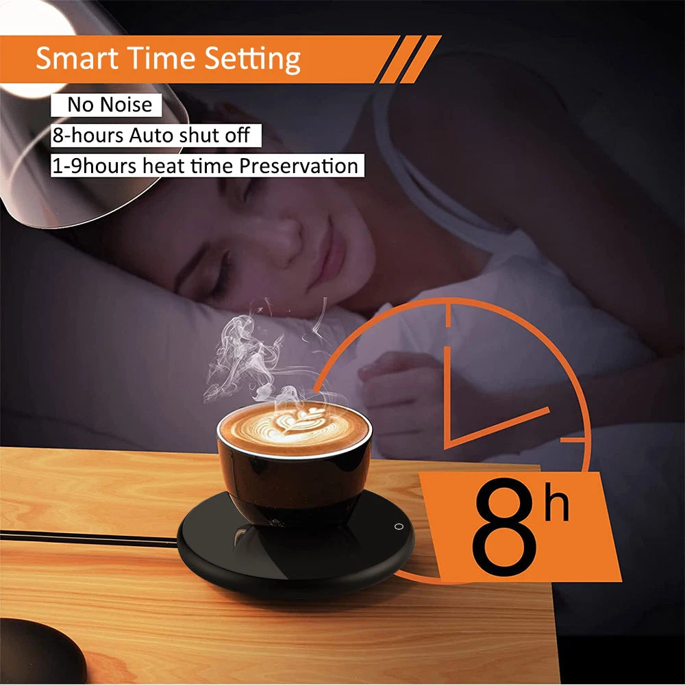 Electric Coffee Mug Warmer – Temperature Control Heating Pad for Home & Office