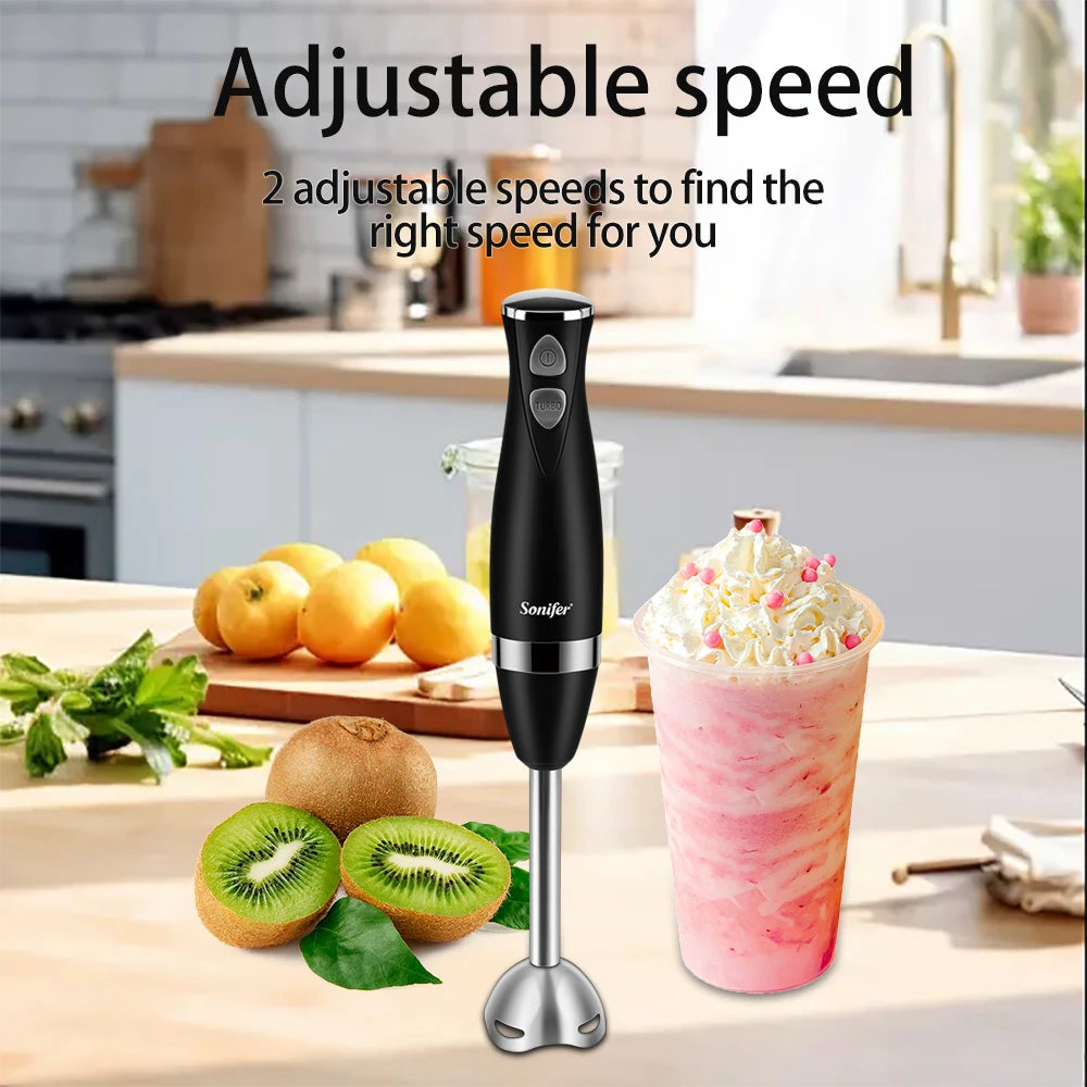 Sonifer 3 in 1 Immersion Blender Electric Hand Blender 500 W with Detachable Base Chopper & Whisk – For Juices, Jams & Minced Meat